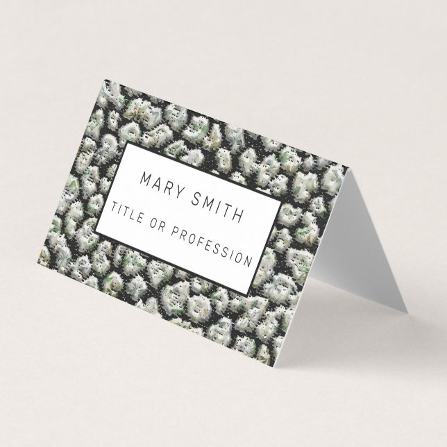Elegant Hybrid Floral-Animal Business Card (Front)