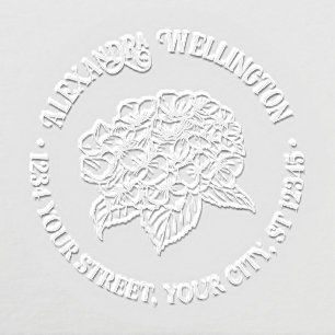 Elegant Hydrangea and Leaves Embosser