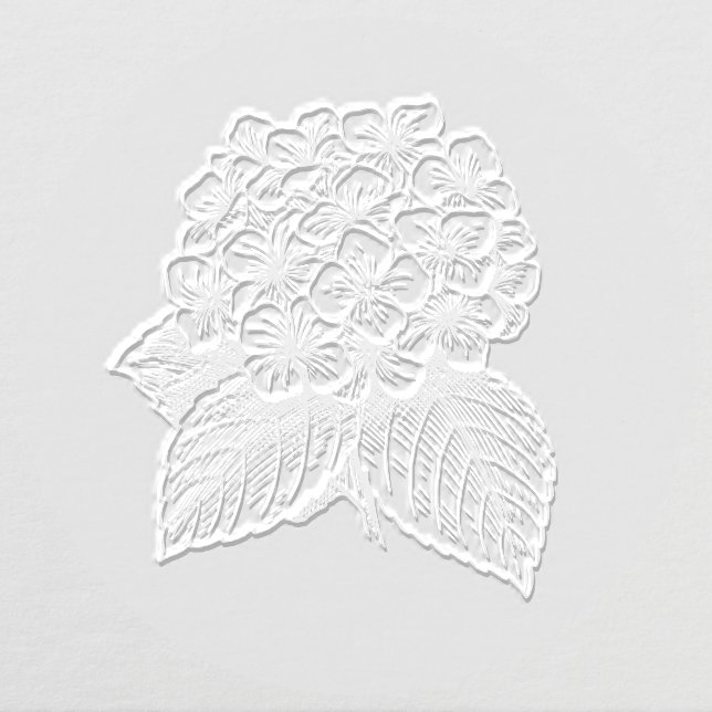 Elegant Hydrangea and Leaves Floral Bouquet Embosser (Design)