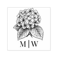 *Elegant Hydrangea Bouquet Wedding Couple Initials