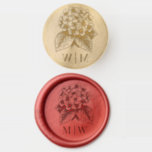 *Elegant Hydrangea Bouquet Wedding Couple Initials Wax Seal Stamp<br><div class="desc">Elegant Hydrangea and Leaves Floral Bouquet with Wedding Couple Initials Design =========</div>