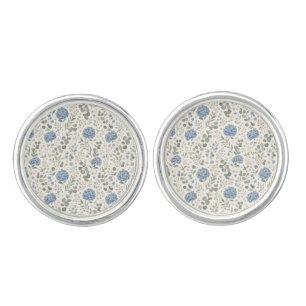 Elegant Hydrangea & Eucalyptus Wedding Cufflinks