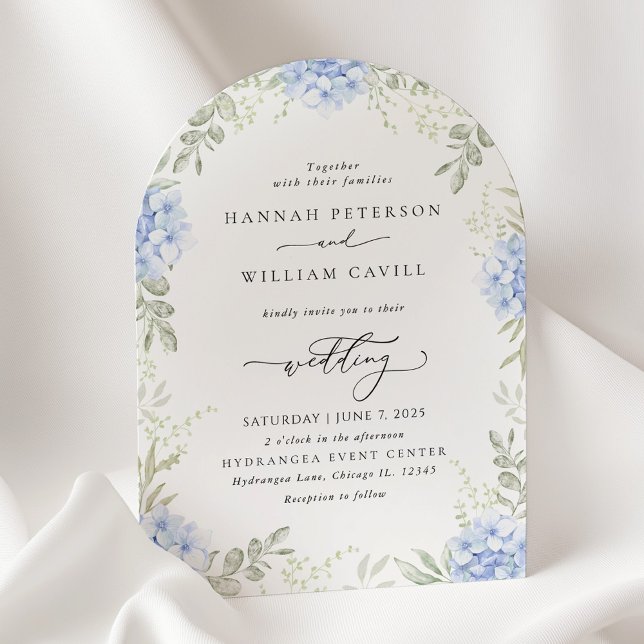 Elegant Hydrangea Floral Wedding Invitation (Creator Uploaded)
