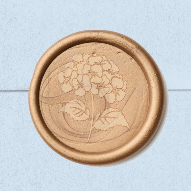 Elegant Hydrangea Wax Seal Sticker (Creator Uploaded)