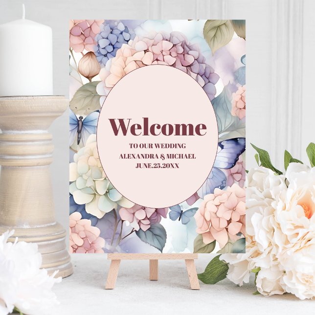 Elegant Hydrangea Wedding Foam Board (Creator Uploaded)