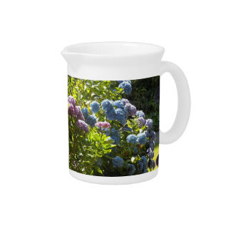 Elegant  Hydrangeas Beverage Pitcher