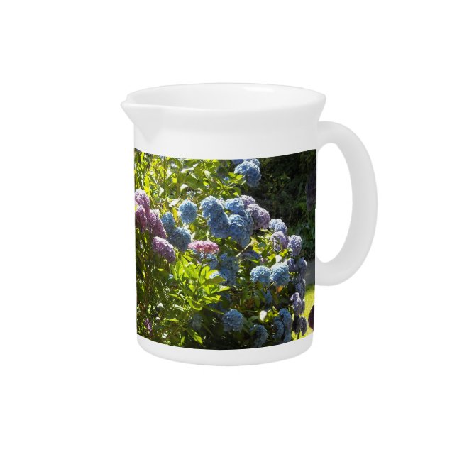 Elegant  Hydrangeas Beverage Pitcher (Right)
