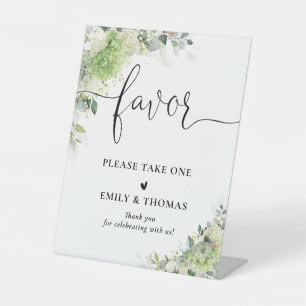 Elegant Hydrangeas Bridal Shower Favor Sign