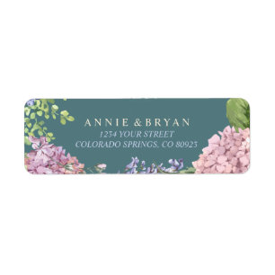 Elegant Hydrangeas Label