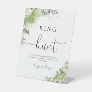 Elegant Hydrangeas Ring Hunt Sign