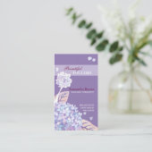 Elegant Hydrangeas Spa Salon Business Cards (Standing Front)