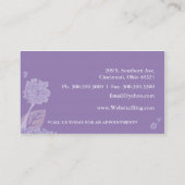 Elegant Hydrangeas Spa Salon Business Cards (Back)