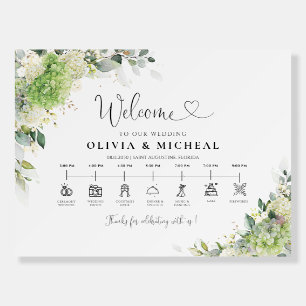  Elegant Hydrangeas Wedding Day Icons Timeline  Foam Board