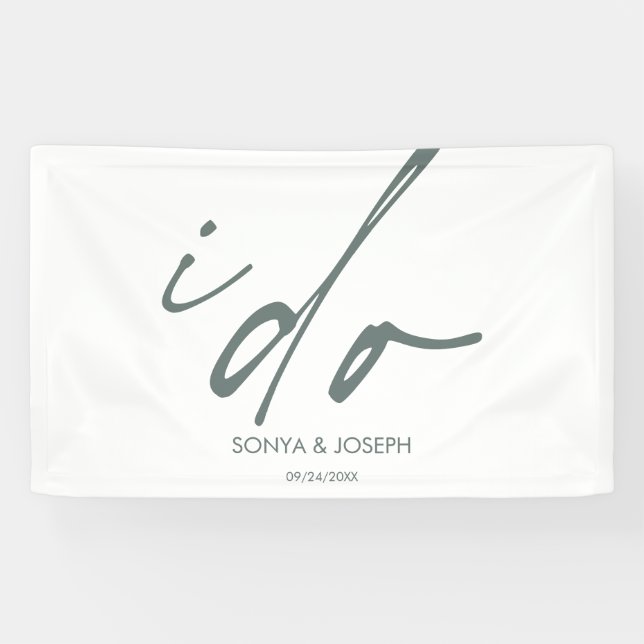 Elegant "I Do" Wedding Banner (Horizontal)