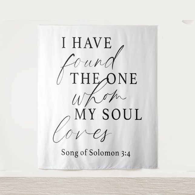 Elegant I Have Found The One Quote Wedding  Tapestry (Front)