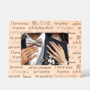 Elegant "I Love You" in International Languages Engraved Frames