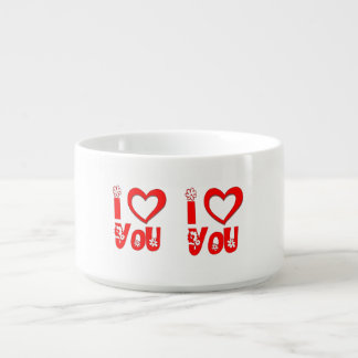 Elegant I Love You | Minimalist Red Ceramic Bowl