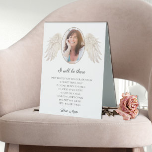 Elegant I Will Be There Memorial Graduation Table Tent