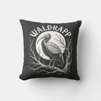 Elegant Ibis – Monochrome Wildlife - endangered  Throw Pillow