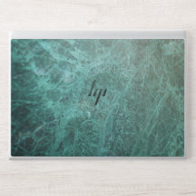 Elegant Ice Blue Frost crystal marble laptop skin