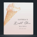 Elegant Ice Cream  Bridal Shower Recipe Book 3 Ring Binder<br><div class="desc">Elegant Ice Cream  Bridal Shower Recipe Book</div>
