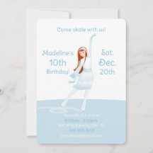 Elegant Ice Skating Party Invitation