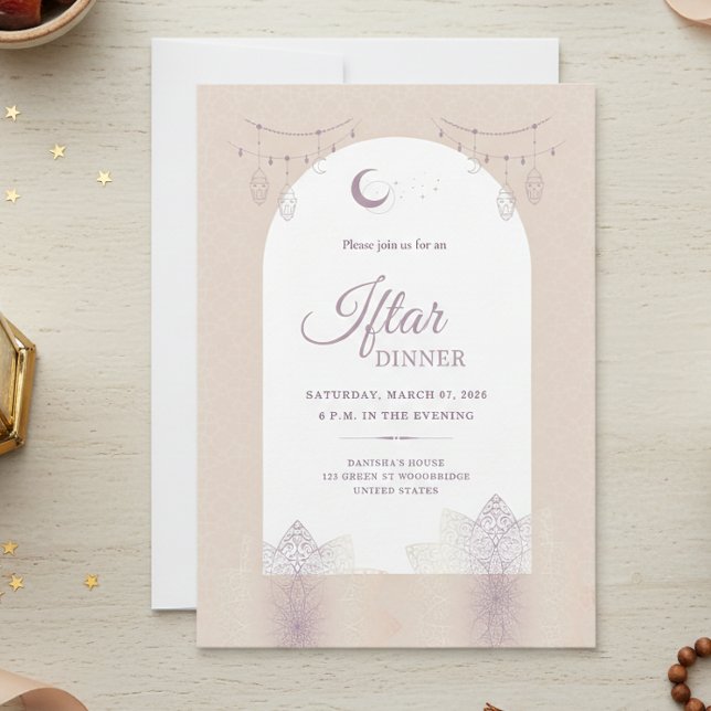 Elegant Iftar Dinner Invitation Card (Creator Uploaded)