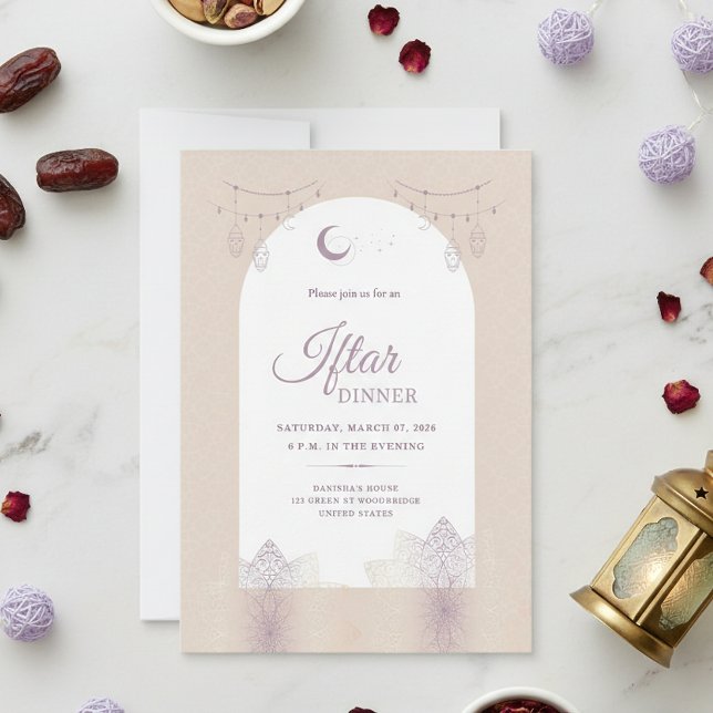 Elegant Iftar Dinner Invitation Card (Creator Uploaded)