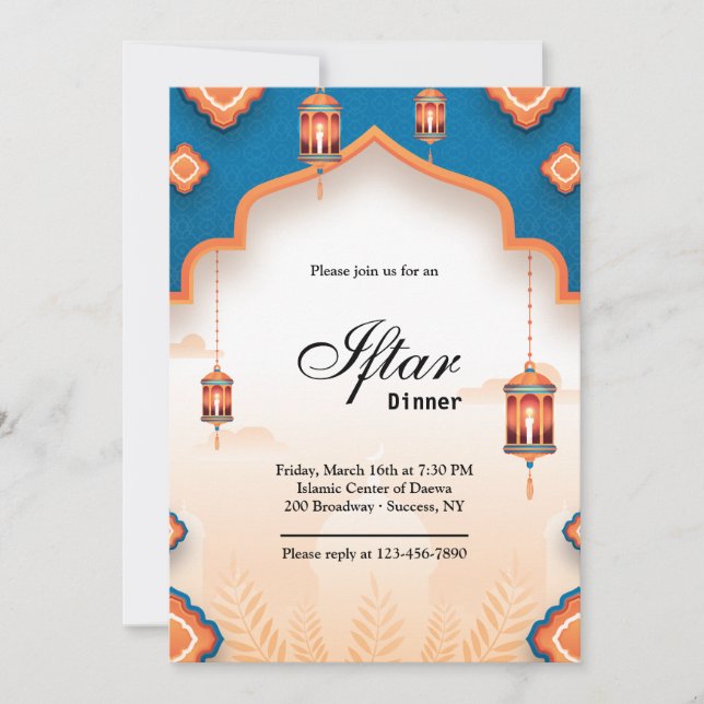 Elegant Iftar invitation (Front)