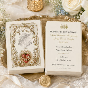 Elegant Immaculate Heart of Mary Wedding Favor