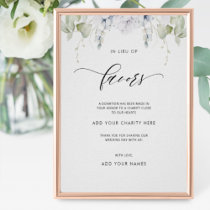Elegant In Lieu of Favors Wedding Sign