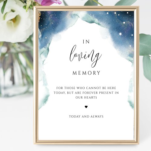 Elegant In loving Memory Celestial Wedding Sign