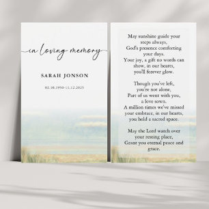 Elegant In Loving Memory Funeral Memorial Prayer