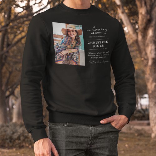 Elegant In Loving Memory Memorial Funeral Tribute Sweatshirt