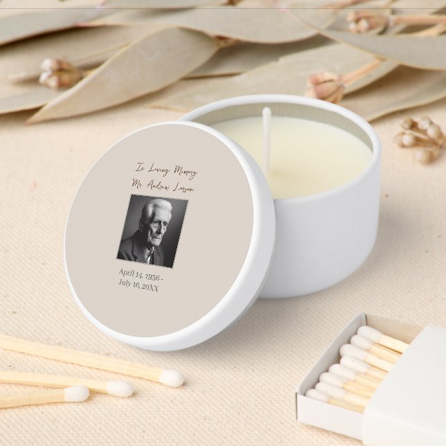Elegant In Loving Memory  Mini Candle Favors (Insitu)