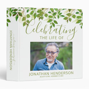 Elegant In Loving Memory Photo Album 3 Ring Binder