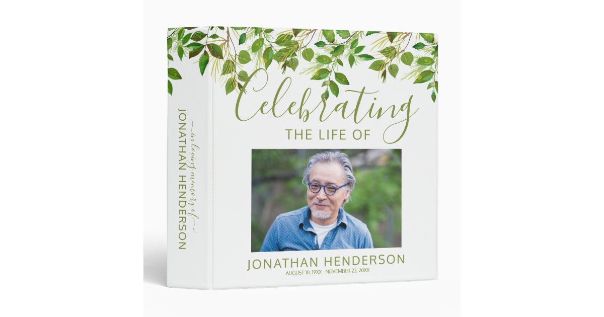 Elegant In Loving Memory Photo Album 3 Ring Binder | Zazzle