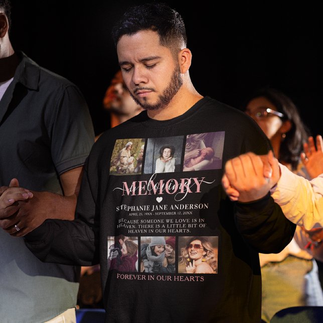 Elegant In Loving Memory Photo Collage Memorial Sweatshirt (Creator Uploaded)