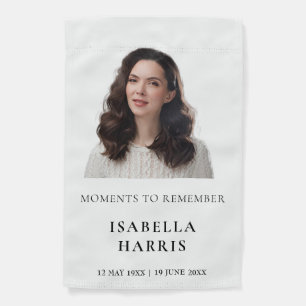 Elegant In Loving Memory Photo Design Garden Flag