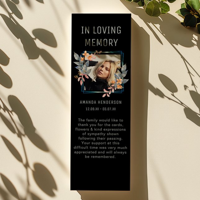 Elegant In Loving Memory | Photo Memorial Bookmarks (Creator Uploaded)