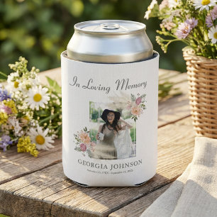 Elegant In Loving Memory   Photo Memorial Can Cooler