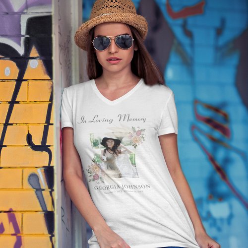 Elegant In Loving Memory | Photo Memorial T-Shirt