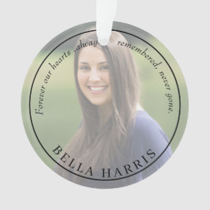 Elegant “In Loving Memory” Photo Ornament