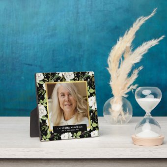 Elegant In Loving Memory Tribute Photo Plaque | Zazzle