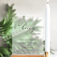 Elegant In Loving Memory Wedding Frosted Style