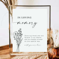 Elegant In Loving Memory Wedding Sign