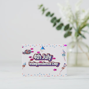 Elegant Independence Day Invitation Enclosure Card