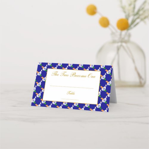 Elegant INDIA Wedding Celebration Banquet Buffet Place Card