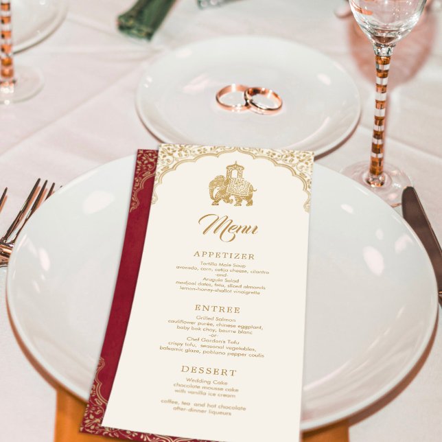 Elegant Indian Ganesha Wedding  Menu (Creator Uploaded)
