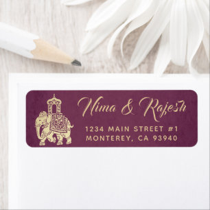 Elegant Indian Ganesha Wedding Suite Label